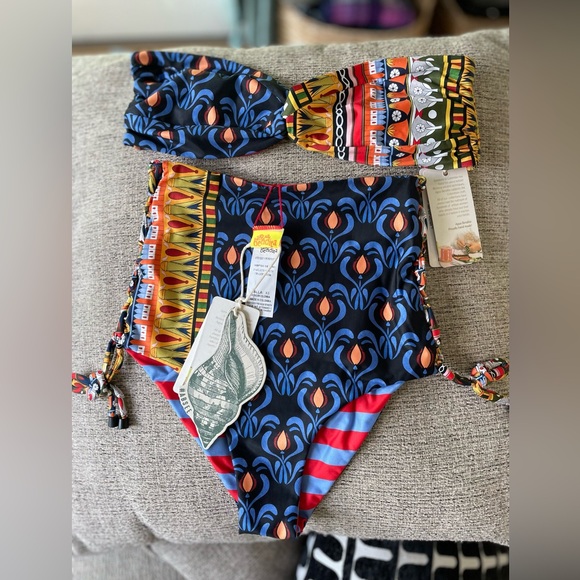 Agua Bendita Stacy Menfis Bikini Set - Bandeau Top/ Bottom - Sizes S/XS - NWT! - Picture 4 of 12